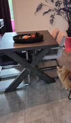 Eettafel, Huis en Inrichting, Tafels | Eettafels, Ophalen, Gebruikt, 50 tot 100 cm, Industriële look