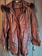 Jas Dames leder halflang met capuchon, Ophalen, Gedragen, Maat 38/40 (M), Rood