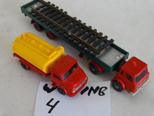 HO set 4 : Wiking: 1 x tankwagen & 1 x trekker met oplegger., Hobby en Vrije tijd, Modeltreinen | H0, Zo goed als nieuw, Brug, Tunnel of Gebouw