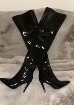 Faux Leren laklaarzen, Hoge laarzen, Verzenden, Zwart, Gedragen