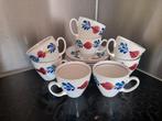 Koffiekopje en schotel, Boerenbont, set van 8, Ophalen of Verzenden, Zo goed als nieuw, Overige stijlen, Kop(pen) en/of Schotel(s)