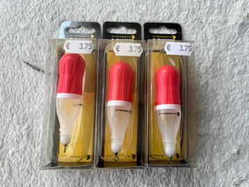 adv 256 / NIEUW set  3 mini swim marker dobbers STRATEGY beschikbaar voor biedingen