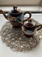 Theepot en suikerpot Japans handgeschilderd, Antiek en Kunst, Antiek | Servies compleet, Ophalen