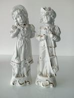 Stel gemerkte oude biscuit beeldjes ca.20x5x5.5cm, Antiek en Kunst, Ophalen