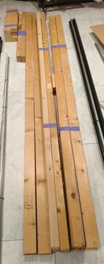 Partij Vurenhouten Balken/Planken, Doe-het-zelf en Verbouw, Hout en Planken, Ophalen, Gebruikt, 25 tot 50 mm, 250 tot 300 cm