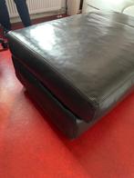 leren hocker, Huis en Inrichting, Ophalen, Gebruikt, Vierkant, 100 tot 125 cm