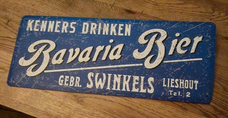 Oud Bavaria Bier Wandbord, Verzamelen, Merken en Reclamevoorwerpen, Zo goed als nieuw, Reclamebord, Ophalen of Verzenden
