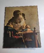Vintage print De Kantwerkster v Johannes Vermeer, Antiek en Kunst, Ophalen of Verzenden