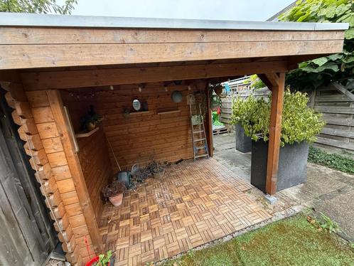 Houten overkapping, zelf demonteren, Tuin en Terras, Tuinhuizen, Gebruikt, Overige typen, Hout, 250 tot 500 cm, 200 tot 400 cm