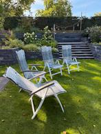 4 aluminium verstelbare tuinstoelen te koop, Tuin en Terras, Tuinsets en Loungesets, Ophalen, Zo goed als nieuw, Aluminium