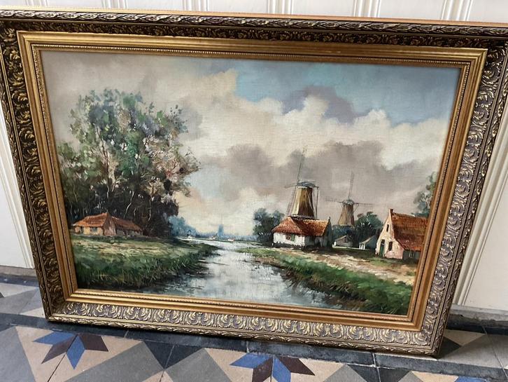 Schilderij van Bernard Hendrik Slotman, Antiek en Kunst, Kunst | Schilderijen | Klassiek, Ophalen