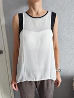 Atmosphere elegante witte blouse zwarte inzetstukken 34/XS, Atmosphere, Verzenden, Wit, Zo goed als nieuw