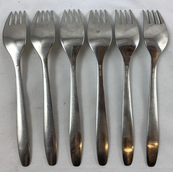 Gero Zilmeta 512 Foxtrot 6 Dessertvorken 17cm Bestek, Coolsingel 104, 3011 AG Rotterdam, Netherlands, Verzenden, Zo goed als nieuw
