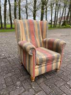 Gekleurde stoffen oorfauteuil / fauteuil stoel in stof met g, 75 tot 100 cm, Minder dan 75 cm, Gebruikt, Ophalen of Verzenden