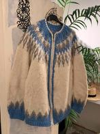 Icelandic Design wollen vest met rits L XL wool cardigan, Blauw, Maat 42/44 (L), Ophalen of Verzenden, Zo goed als nieuw