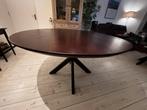 Massief Walnoten Eettafel Rond - Kruispoot - 130cm, Huis en Inrichting, Tafels | Eettafels, Ophalen, 100 tot 150 cm, Rond, Zo goed als nieuw