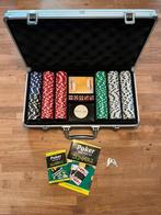 Complete aluminium pokerkoffer met fisches en speelkaarten, Een of twee spelers, Ophalen of Verzenden, Gebruikt