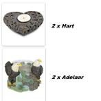theelichthouders Nr 5 Adelaar(2x) en Hart(2x), Overige materialen, Info@abcwinkel.nl, Nieuw, Ophalen of Verzenden