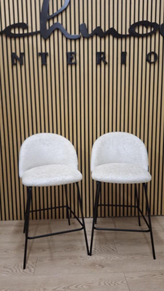 Counter bar stoelen model Alyssa 2 stuks *Richmond Interiors, Huis en Inrichting, Barkrukken, Nieuw, 60 tot 90 cm, Metaal, 2 krukken