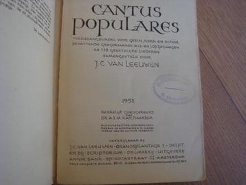 Boek Cantus populares uit 1953 118 geestelijke liederen beschikbaar voor biedingen
