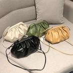 Dames leren schoudertas groene zwarte witte beige messenger, Verzenden, Nieuw