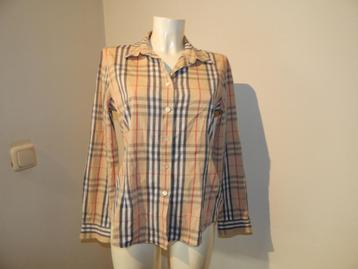 Burberry blouse helemaal in novacheck ruit mooie pasvorm 40 beschikbaar voor biedingen
