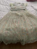 Indische mintgroene sari jurk, Ophalen, Overige typen, Zo goed als nieuw, Maat 36 (S)