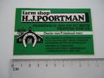 sticker NIJ BEETS HJ Poortman boer agrarisch husqvarna motor, Verzenden, Zo goed als nieuw