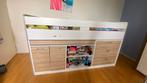 Kinderbed half hoogslaper met bureau wit., Kinderen en Baby's, Kinderkamer | Bedden, Ophalen, 85 tot 100 cm, Gebruikt, Hoogslaper of Stapelbed