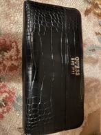 Guess zwarte leren croco portomonee, Ophalen of Verzenden, Zo goed als nieuw, Leer, Guess