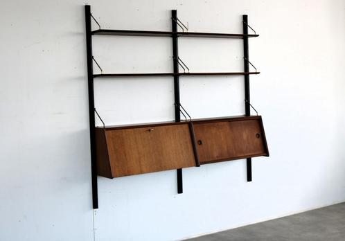 vintage wandsysteem | teak | jaren 60 | Wébé, Huis en Inrichting, Kasten | Wandmeubels, Gebruikt, Minder dan 100 cm, 25 tot 50 cm