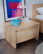 VOORRAAD Moderne Sonoma eiken nachtkastjes met lade NIEUW, Overige materialen, Nieuw, Ophalen of Verzenden, 45 tot 65 cm