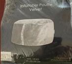 JENS Opblaasbare Poef - Beige zachte stof als nieuw, Huis en Inrichting, Zitzakken, Ophalen of Verzenden, Zo goed als nieuw, Beige