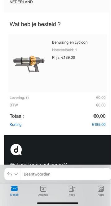 Dyson V15 Detect (goudkleur) behuizing en Cycloon – €150 beschikbaar voor biedingen