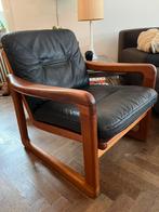 Vintage design teak fauteuil EMC mobler, Ophalen, Minder dan 75 cm, Zo goed als nieuw, 50 tot 75 cm