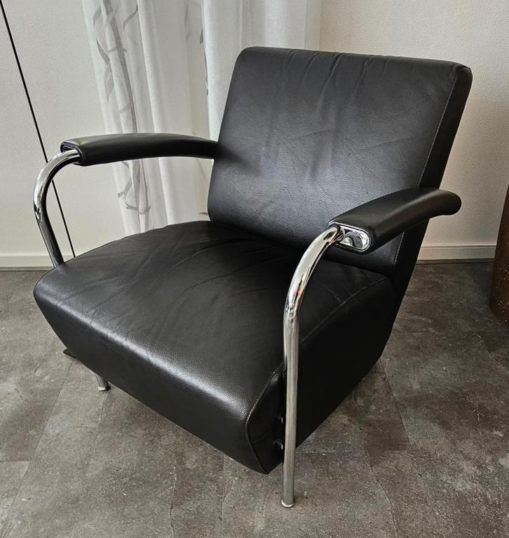 Fauteuil Leolux Scylla, Huis en Inrichting, Fauteuils, Zo goed als nieuw, Leer, 50 tot 75 cm, 75 tot 100 cm, Ophalen