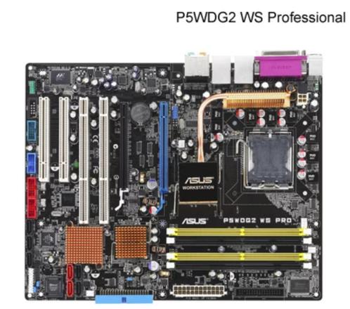 Asus P5WDG2-WS Professional socket 775, Computers en Software, Moederborden, Gebruikt, DDR2, Verzenden