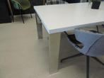 Gispen Today JDB 607 tafel | 220x100 | blad met houtnerf, 200 cm of meer, 50 tot 100 cm, Design, Metaal