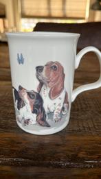 Engelse Basset mok, Ophalen of Verzenden, Zo goed als nieuw, Kop en/of schotel
