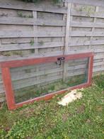 Houten Buitendeur met dubbel Glas, Doe-het-zelf en Verbouw, Deuren en Horren, Gebruikt, Ophalen of Verzenden, 200 tot 215 cm, Glas