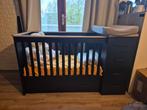 Combi ledikant 165x78 zwart, Kinderen en Baby's, Ophalen, Zo goed als nieuw