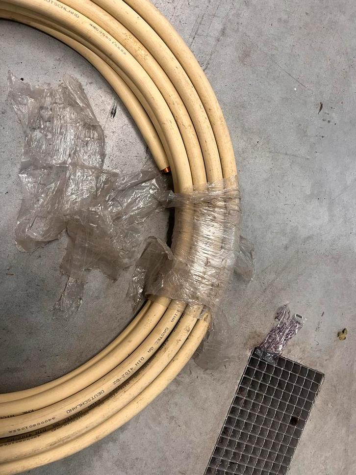 Wicu 22 Koperen Leiding - Nieuwe Rol + 10 Meter, Doe-het-zelf en Verbouw, Buizen en Afvoer, Gebruikt, Overige typen, Overige materialen