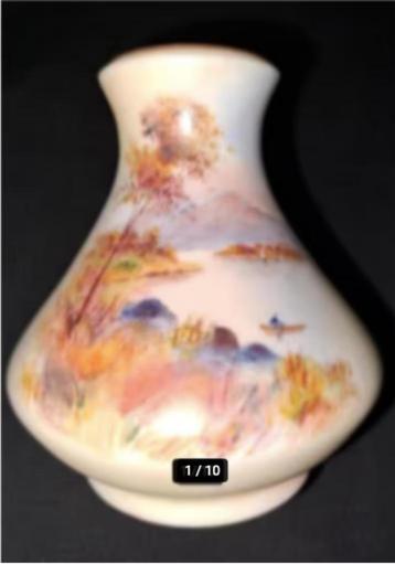Antique Locke & co Porcelain vase Scotland Walter Stinton 45 beschikbaar voor biedingen