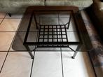 Glazen Tafel - Solide en Karaktervol, Ophalen, Gebruikt, 50 tot 75 cm, Vierkant