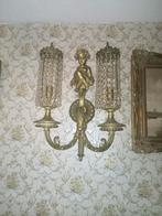 Bronzen Wandlamp met Kristallen, Antiek en Kunst, Ophalen