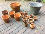 Terracotta potjes, Ophalen of Verzenden, Zo goed als nieuw, Rond, Minder dan 25 cm