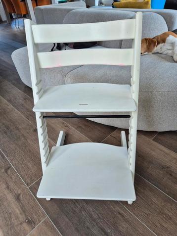 Stokke Tripp Trapp stoel te koop incl. gliders (wit) beschikbaar voor biedingen