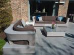 creazzi tuinset loungeset bank om 2 tafeltjes met glas, Ophalen, Gebruikt, Bank