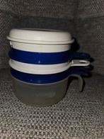 Tupperware Koksmaatje 5 delig blauw wit, Huis en Inrichting, Keuken | Tupperware, Ophalen of Verzenden, Zo goed als nieuw, Wit