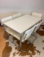 Vintage eethoek chromen buis 140x80x73, Ophalen, Zo goed als nieuw